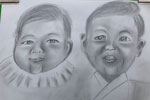 モノクロ似顔絵